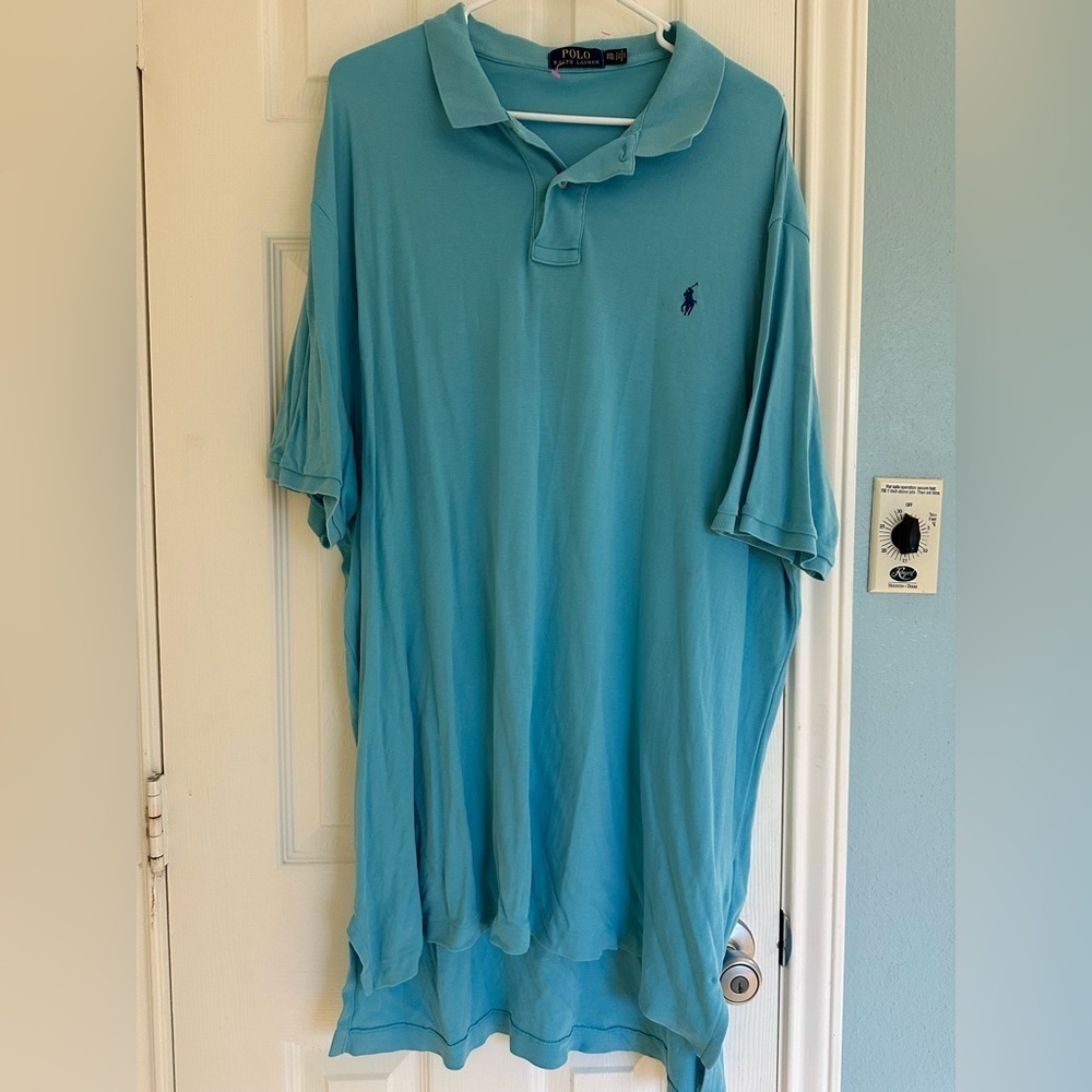 Ralph Lauren Men's Light Blue Aqua Polo Shirt size XXL